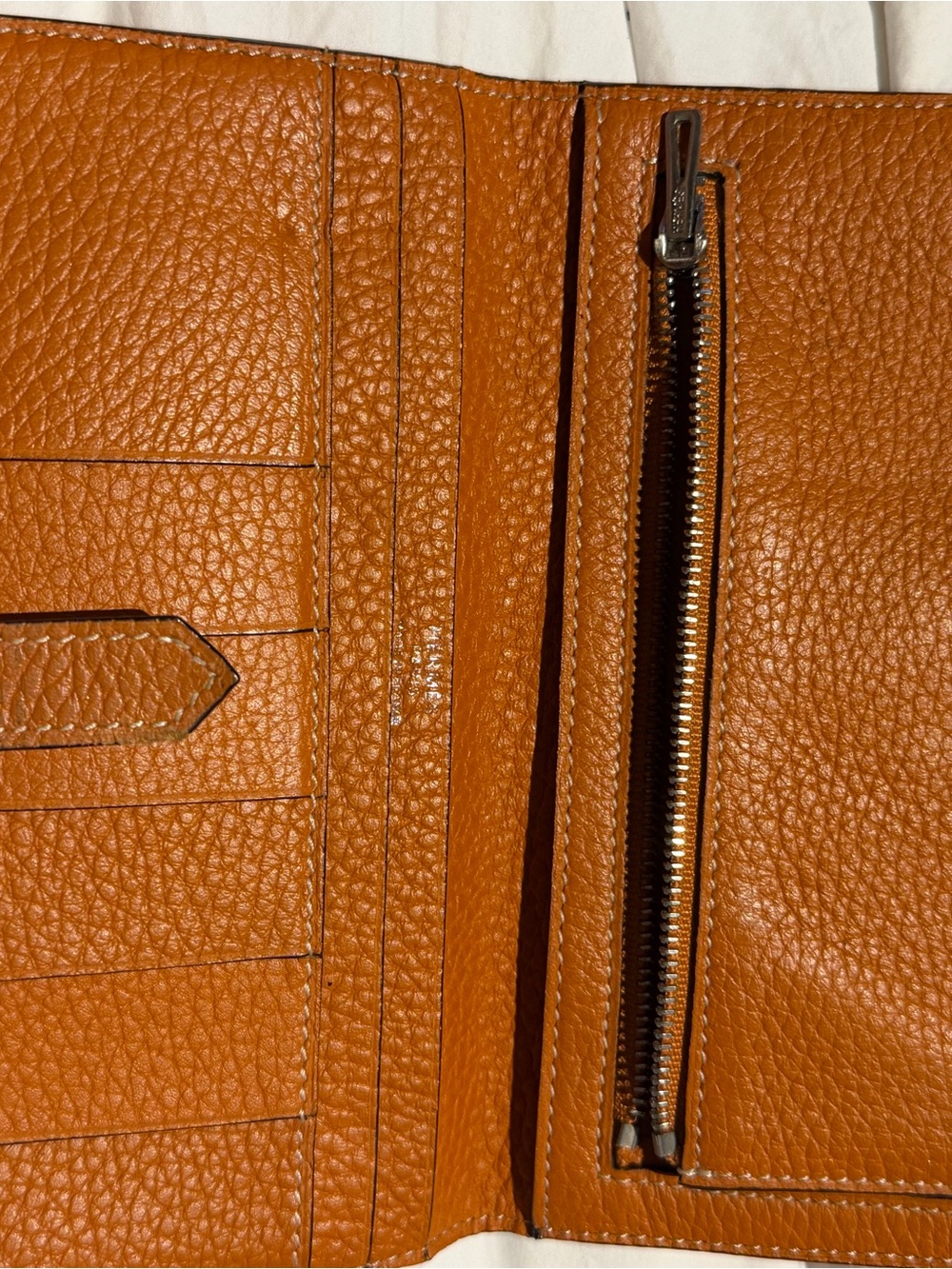 Hermes Cognac Brown Togo Leather Wallet with Silver H Closure - Picture 13 of 14